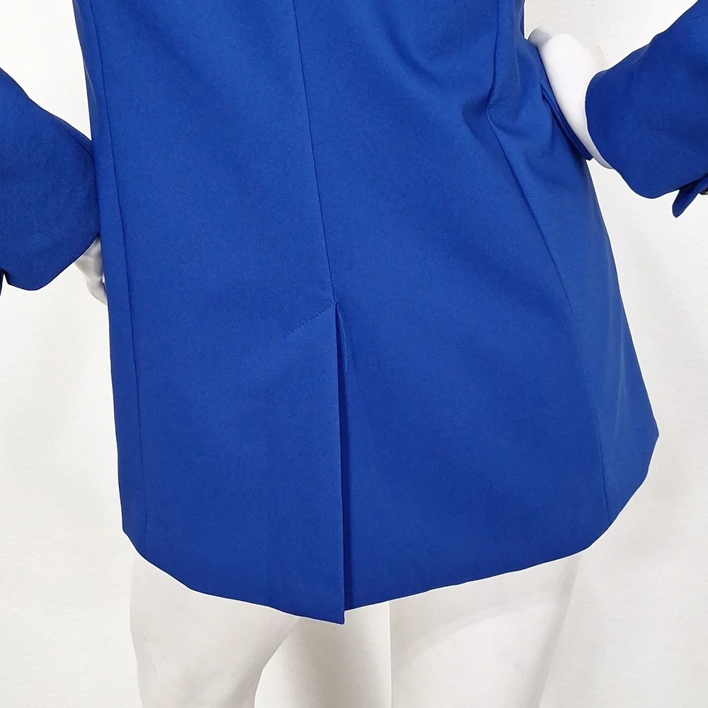 Rachel Zoe Blue Careerwear Gorpcore One Button Long Sleeve Blazer Jacket Size XS - Picture 9 of 14